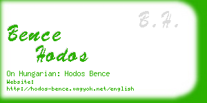 bence hodos business card